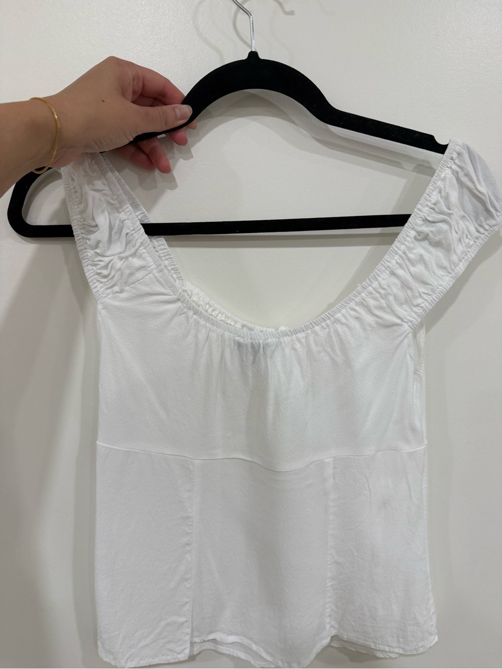 Dynamite White Ruffled Strap Tank Top - Picture 3 of 6
